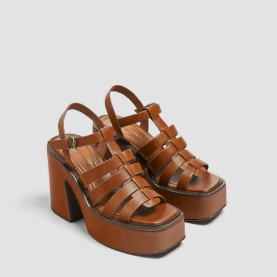 Platform cage sandals